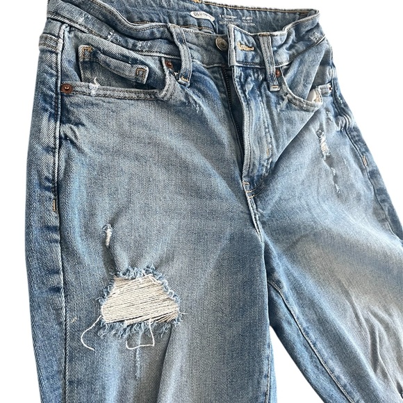 Women's Blue Distressed Jeans. Old navy size 0 - Picture 2 of 4